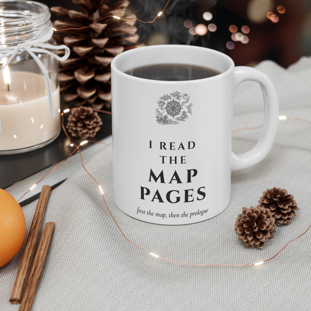 I Read the Map Pages Mug
