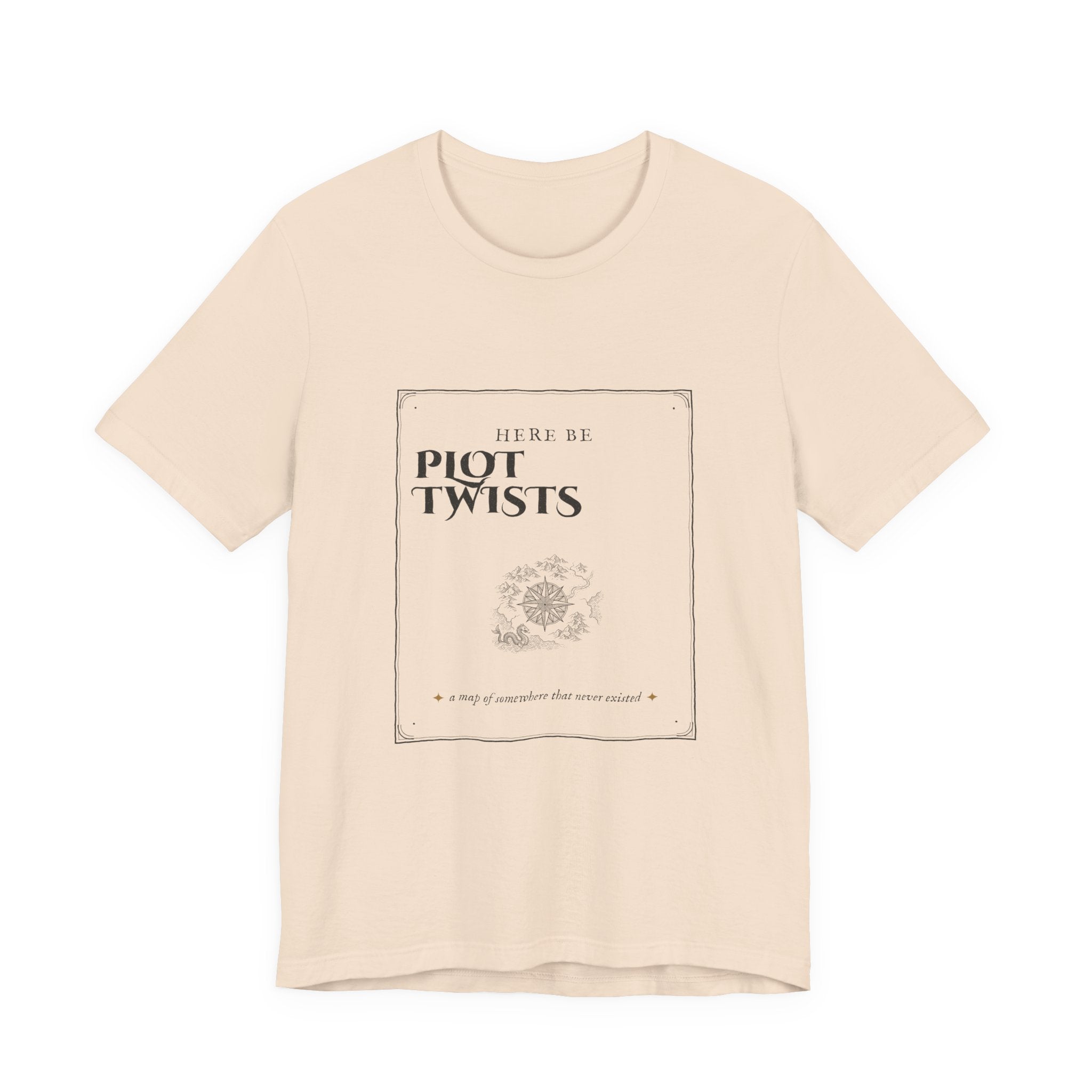Here Be Plot Twists Fantasy Map T-Shirt