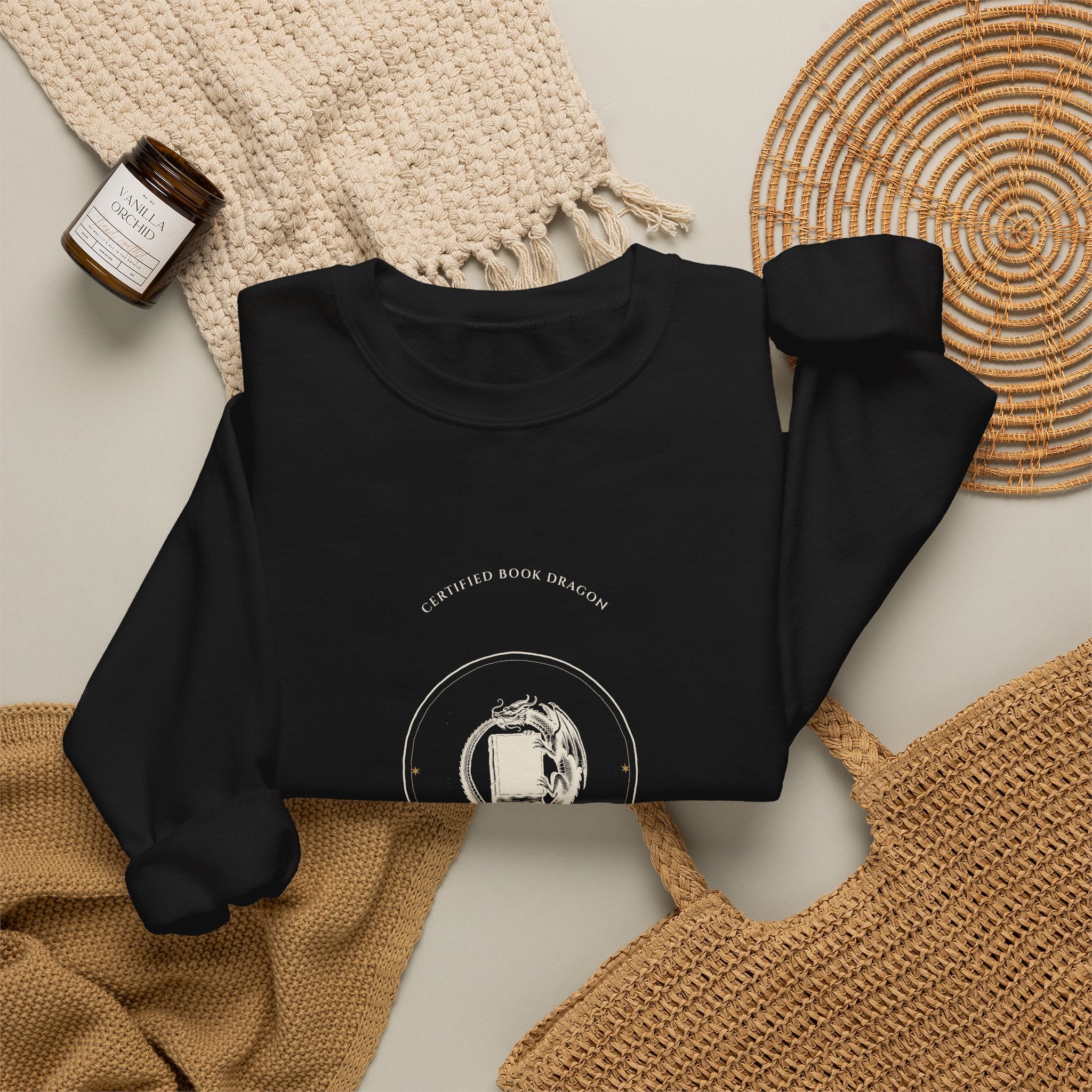 Certified Book Dragon Vintage Crest Sweatshirt