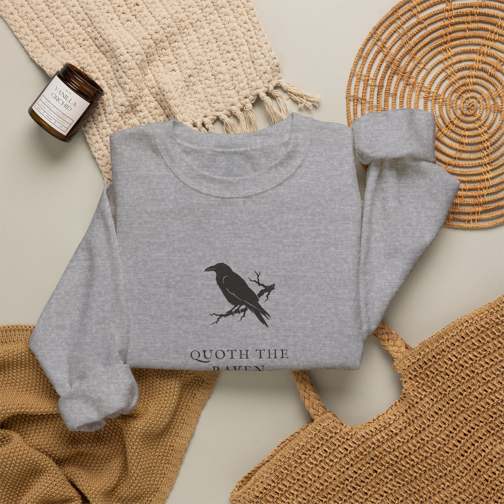 Edgar Allan Poe Nevermore Raven Sweatshirt
