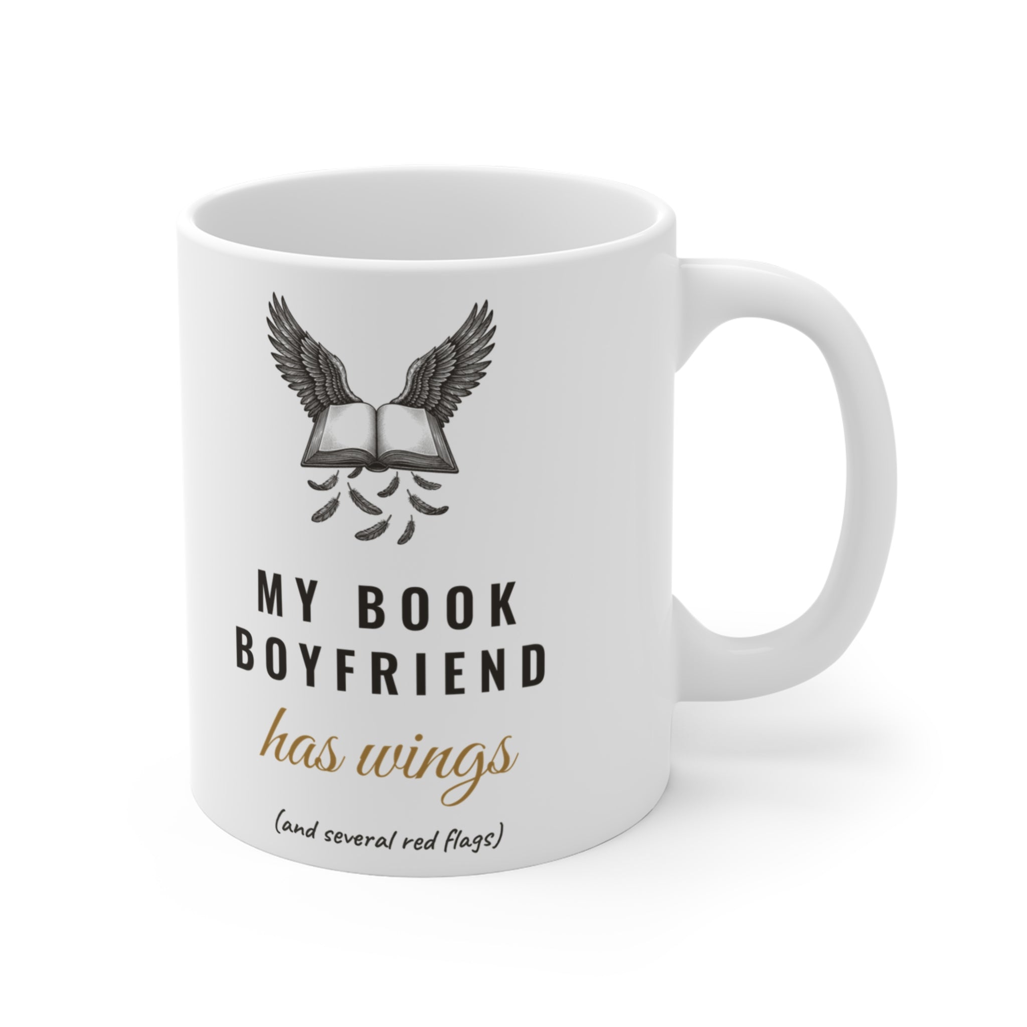 My Book Boyfriend Has Wings Mug