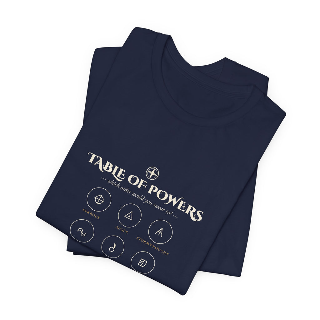 Table of Powers Which Order Are You Fantasy Sigils T-Shirt
