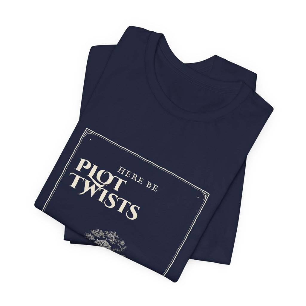 Here Be Plot Twists Fantasy Map T-Shirt
