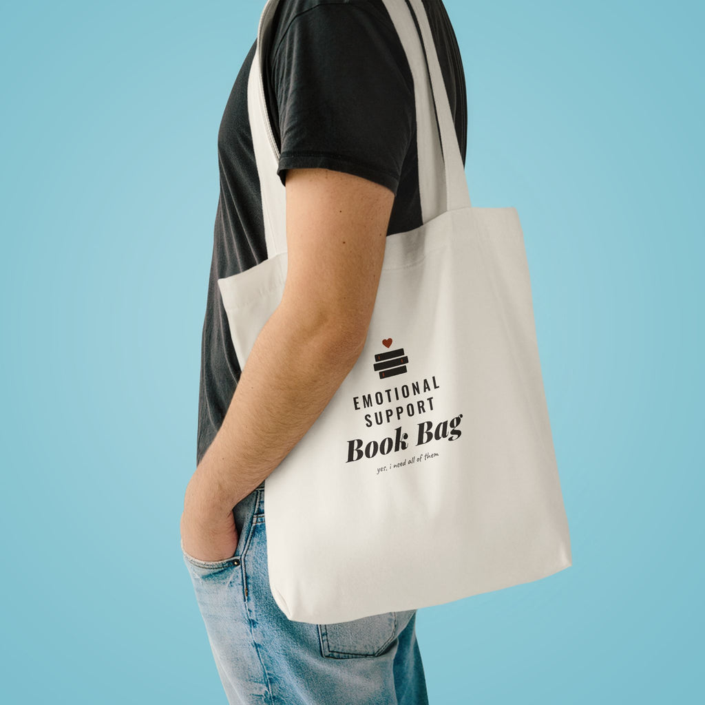 Emotional Support Book Bag Canvas Tote