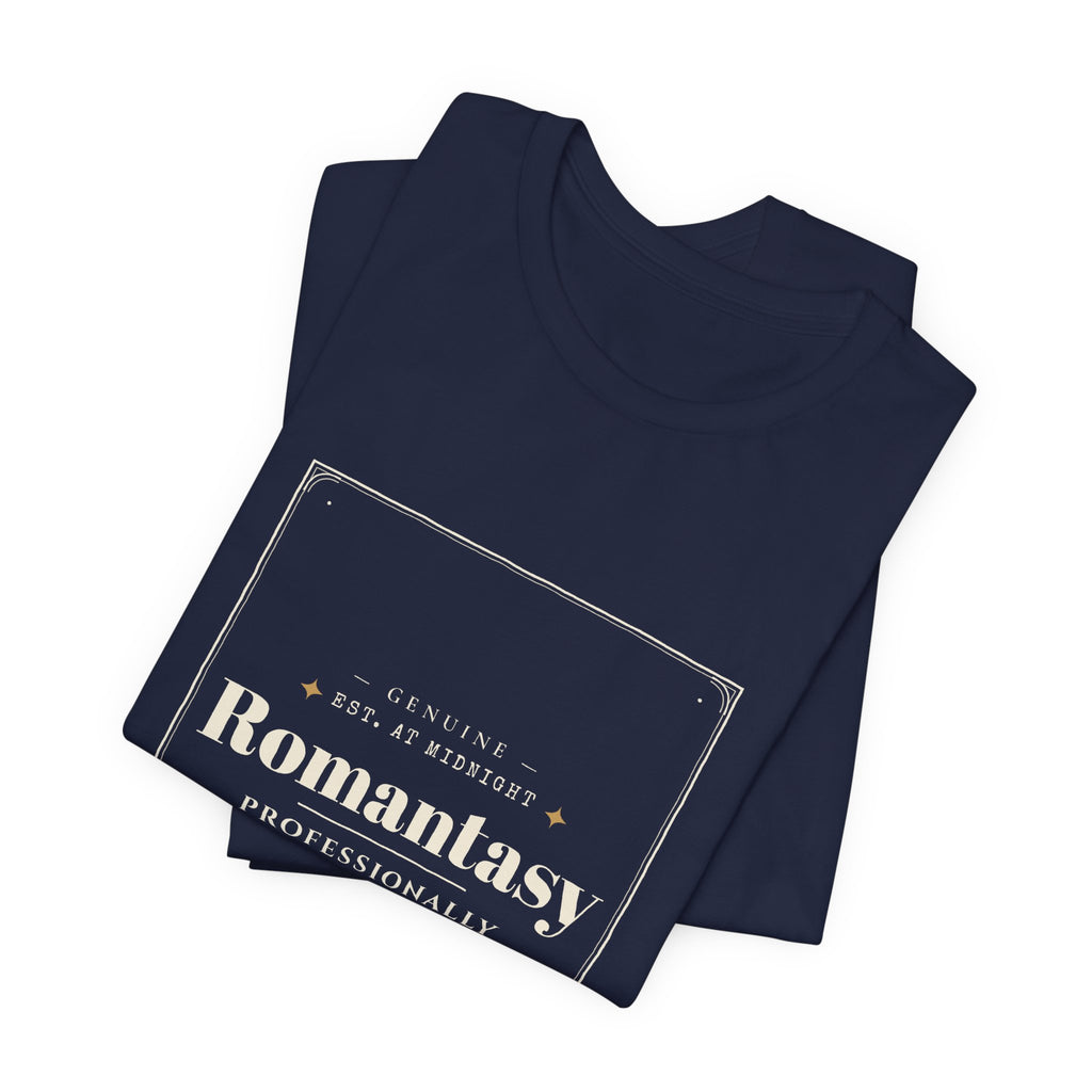 Romantasy Professionally Book-Obsessed Vintage Label T-Shirt
