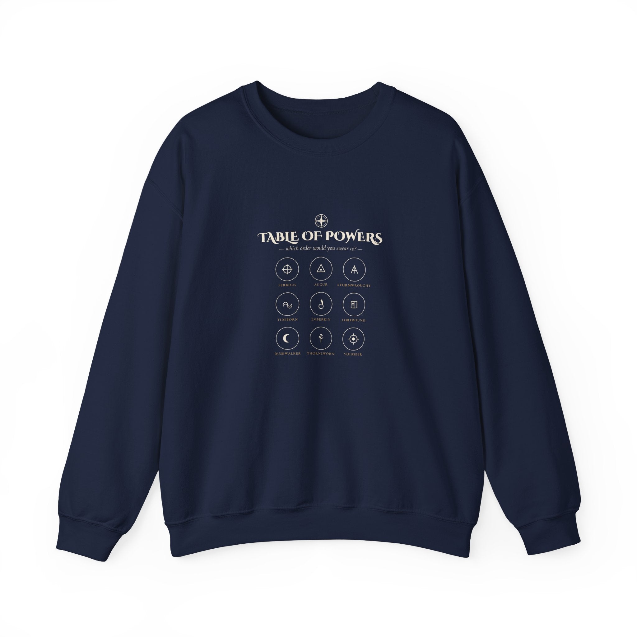 Table of Powers Which Order Are You Fantasy Sigils Sweatshirt