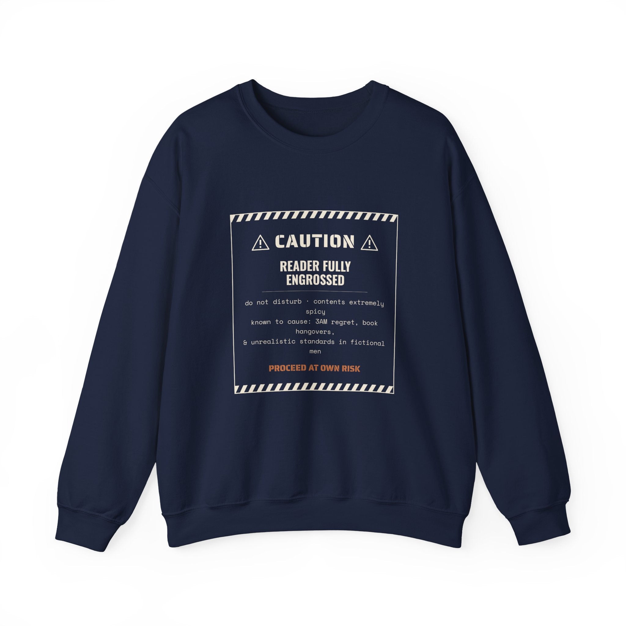 Caution Reader Fully Engrossed Sweatshirt