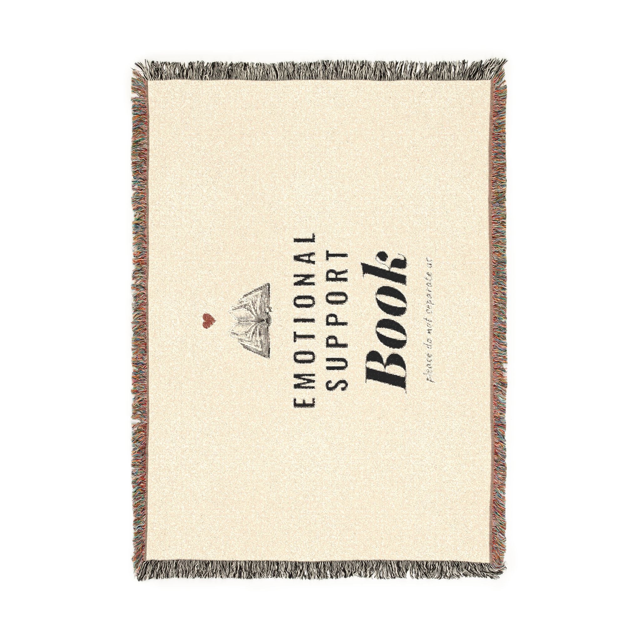 Emotional Support Book Woven Blanket