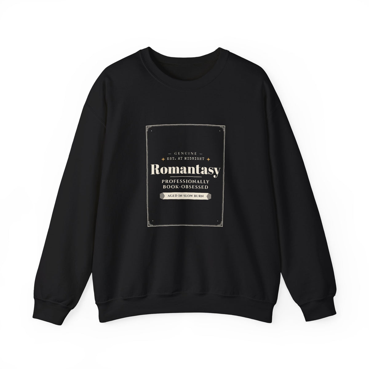 Romantasy Professionally Book-Obsessed Vintage Label Sweatshirt