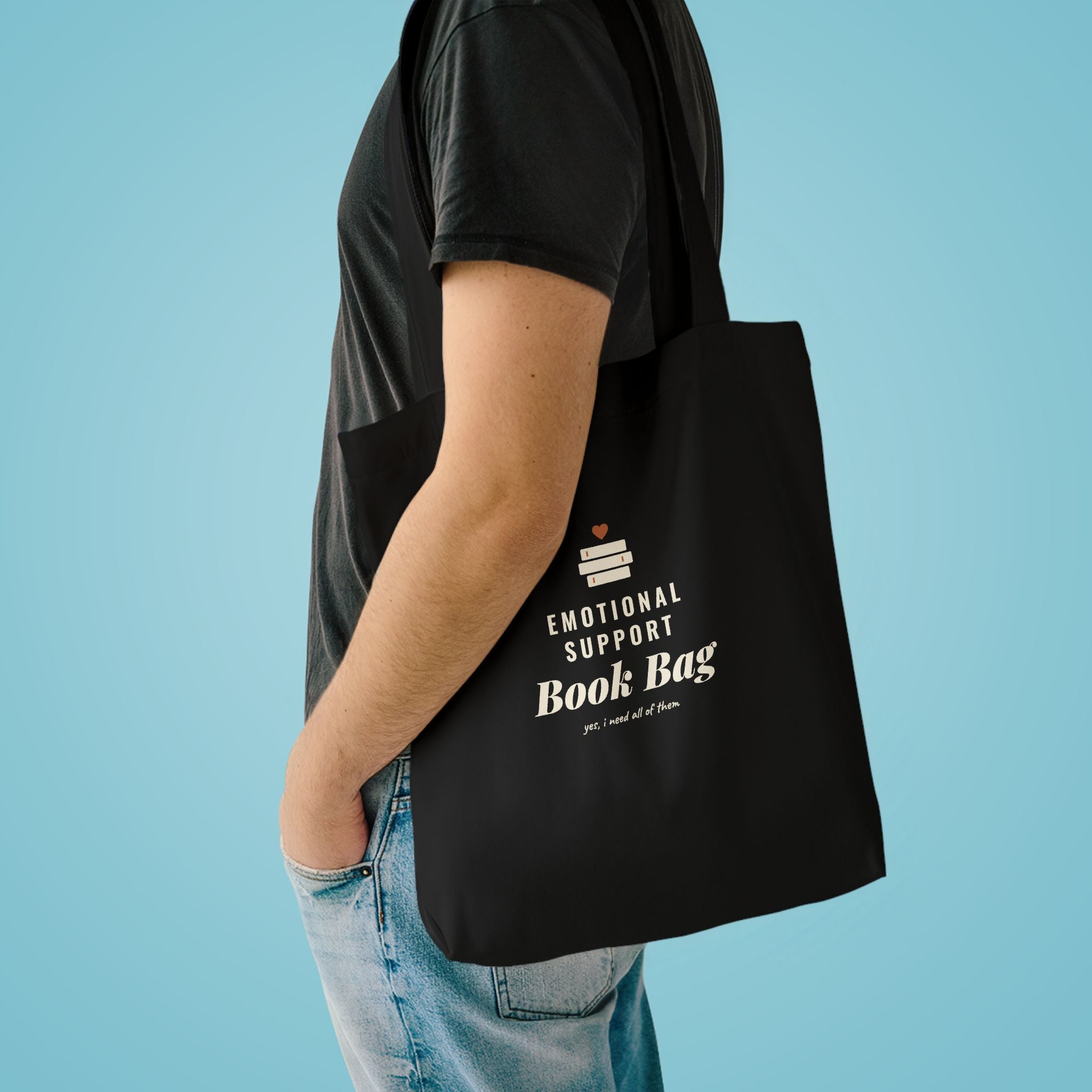 Emotional Support Book Bag Canvas Tote