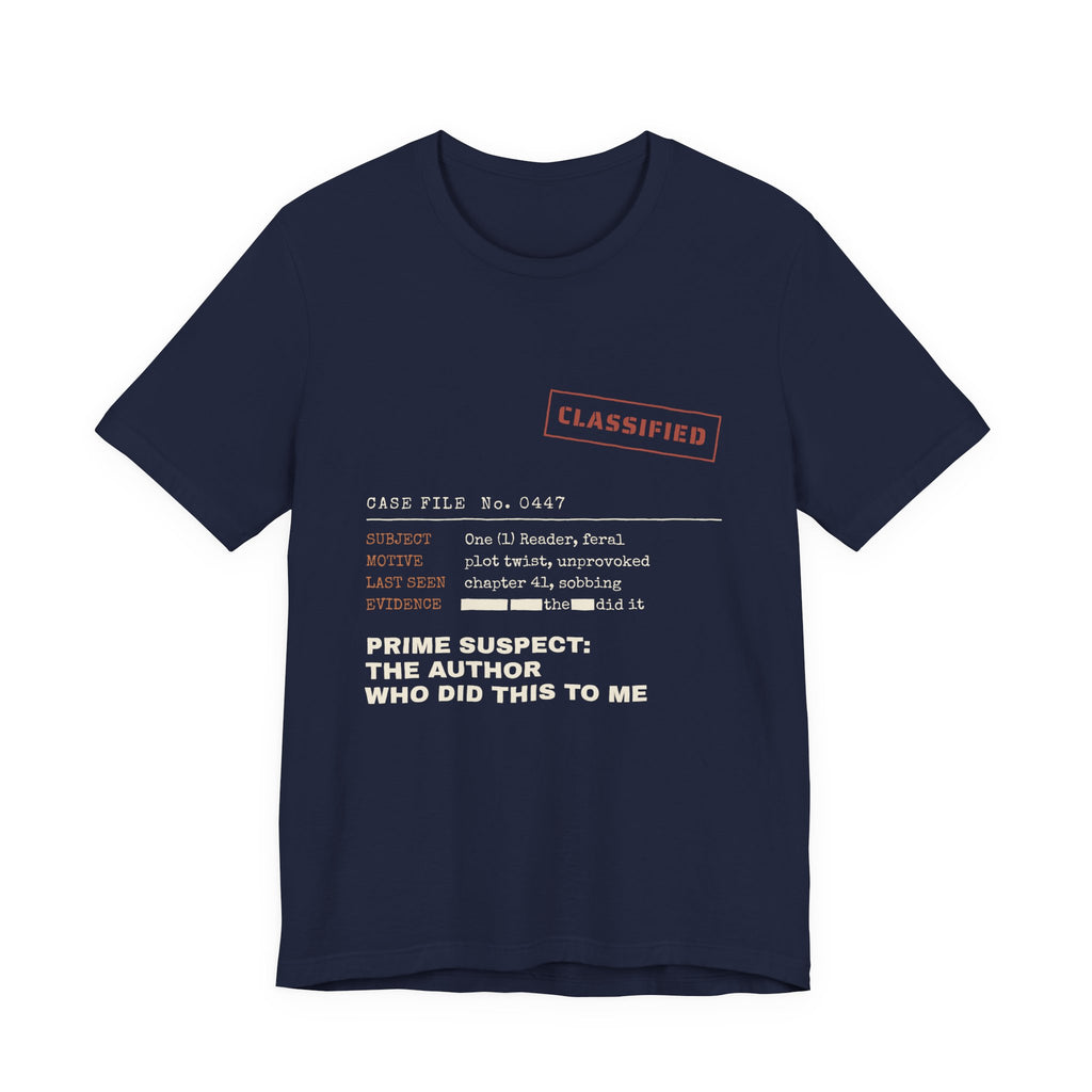 Case File Prime Suspect the Author Thriller T-Shirt