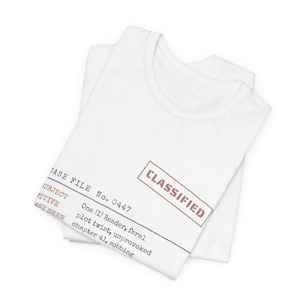 Case File Prime Suspect the Author Thriller T-Shirt