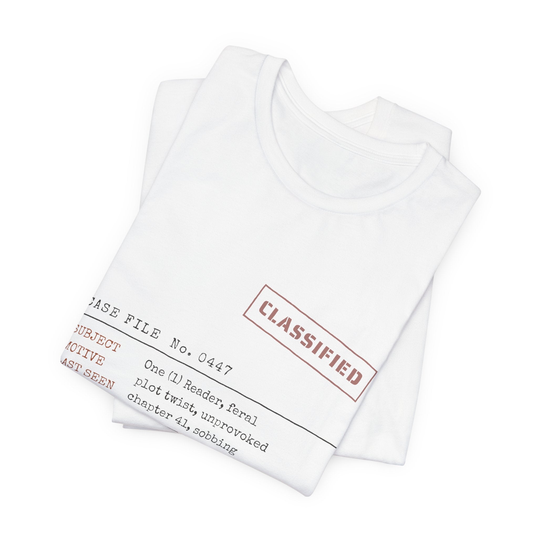 Case File Prime Suspect the Author Thriller T-Shirt
