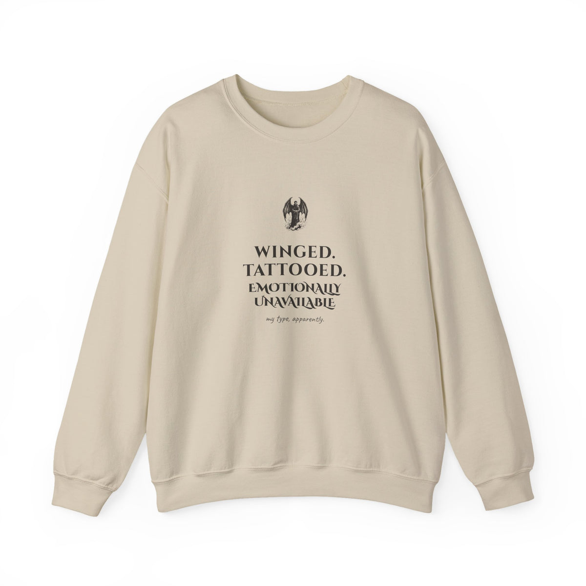 Winged Tattooed Emotionally Unavailable Sweatshirt