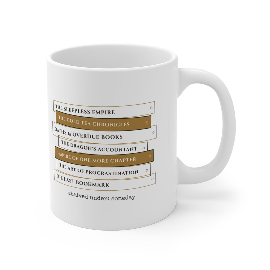 Fantasy Book Spine Stack Mug