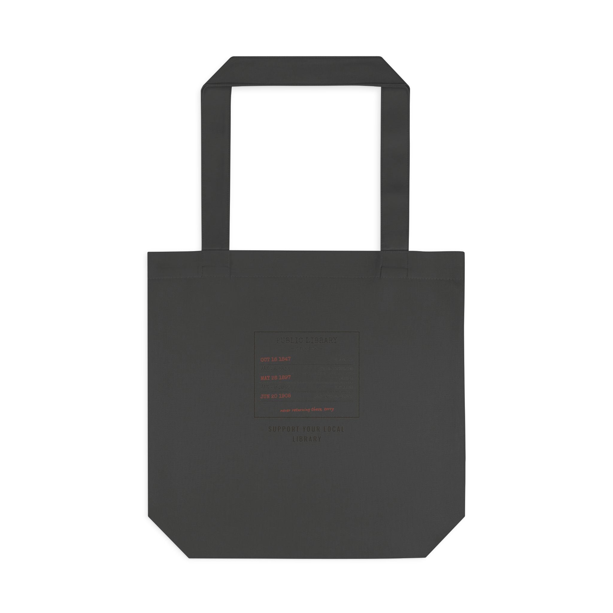 Vintage Library Card Canvas Tote Bag