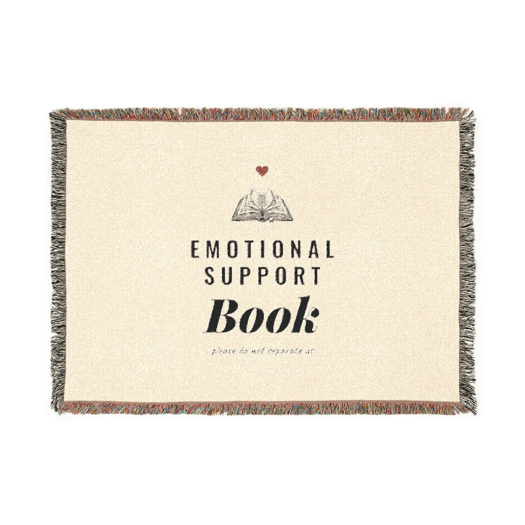 Emotional Support Book Woven Blanket