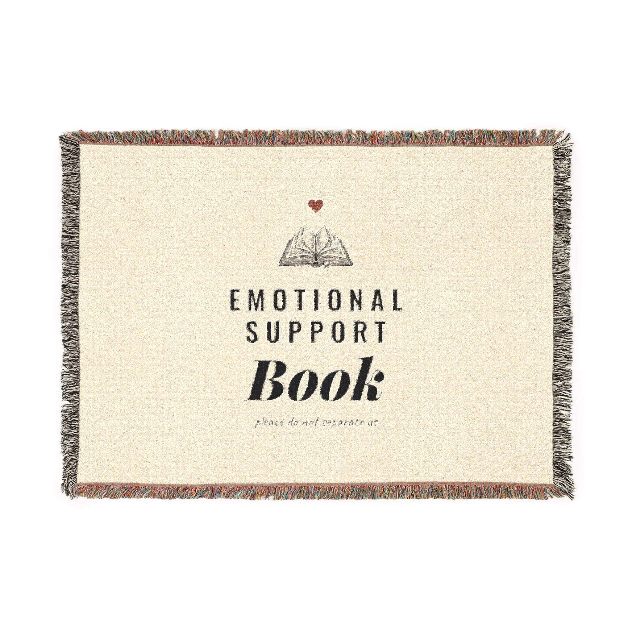 Emotional Support Book Woven Blanket