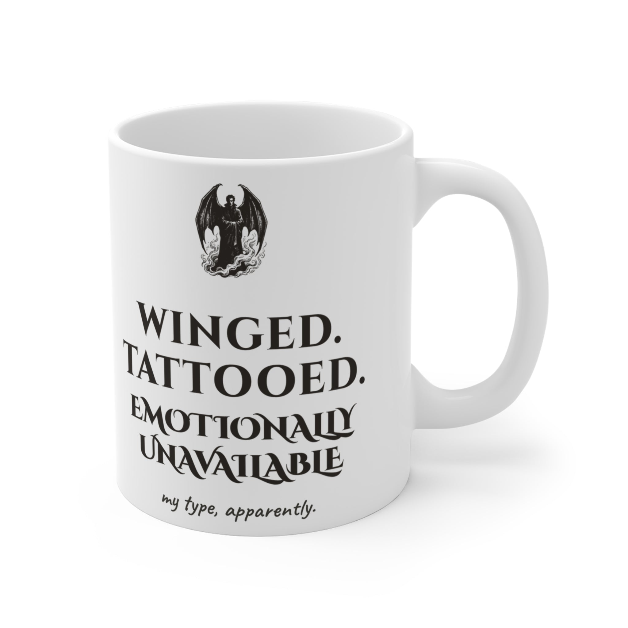 Winged Tattooed Emotionally Unavailable Mug
