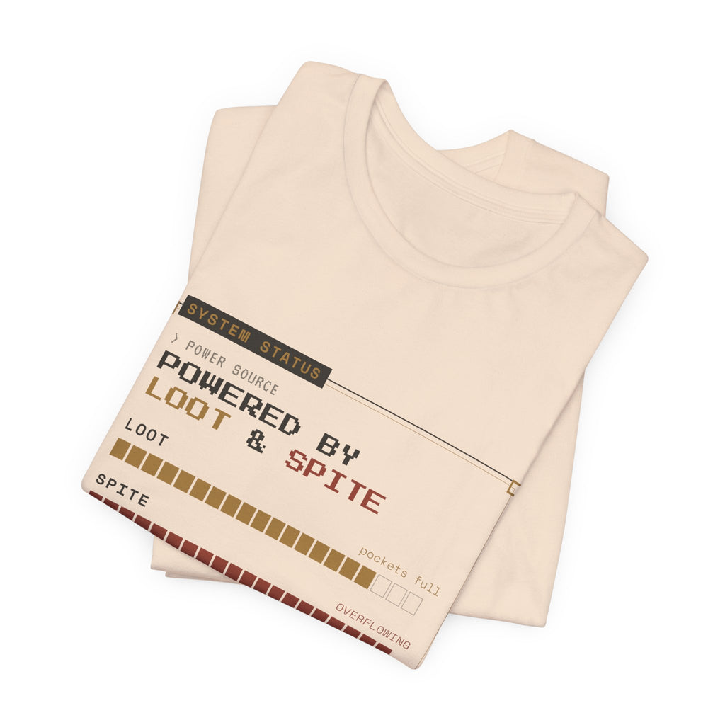 Powered by Loot and Spite Dungeon Crawler T-Shirt