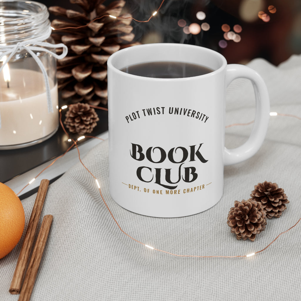 Plot Twist University Book Club Varsity Mug