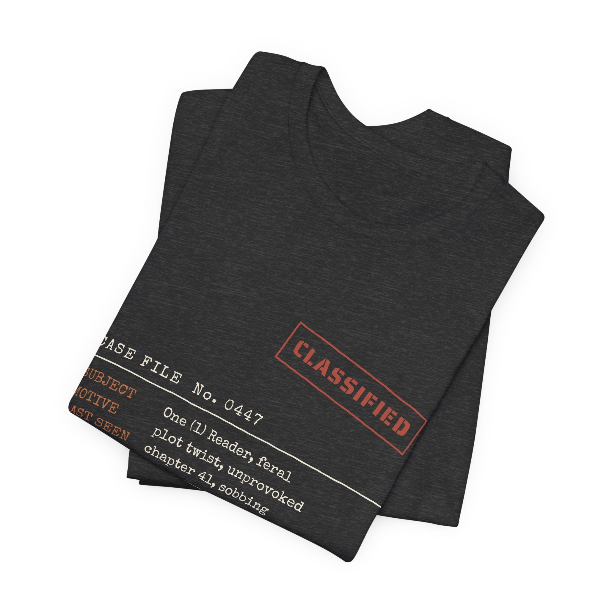 Case File Prime Suspect the Author Thriller T-Shirt