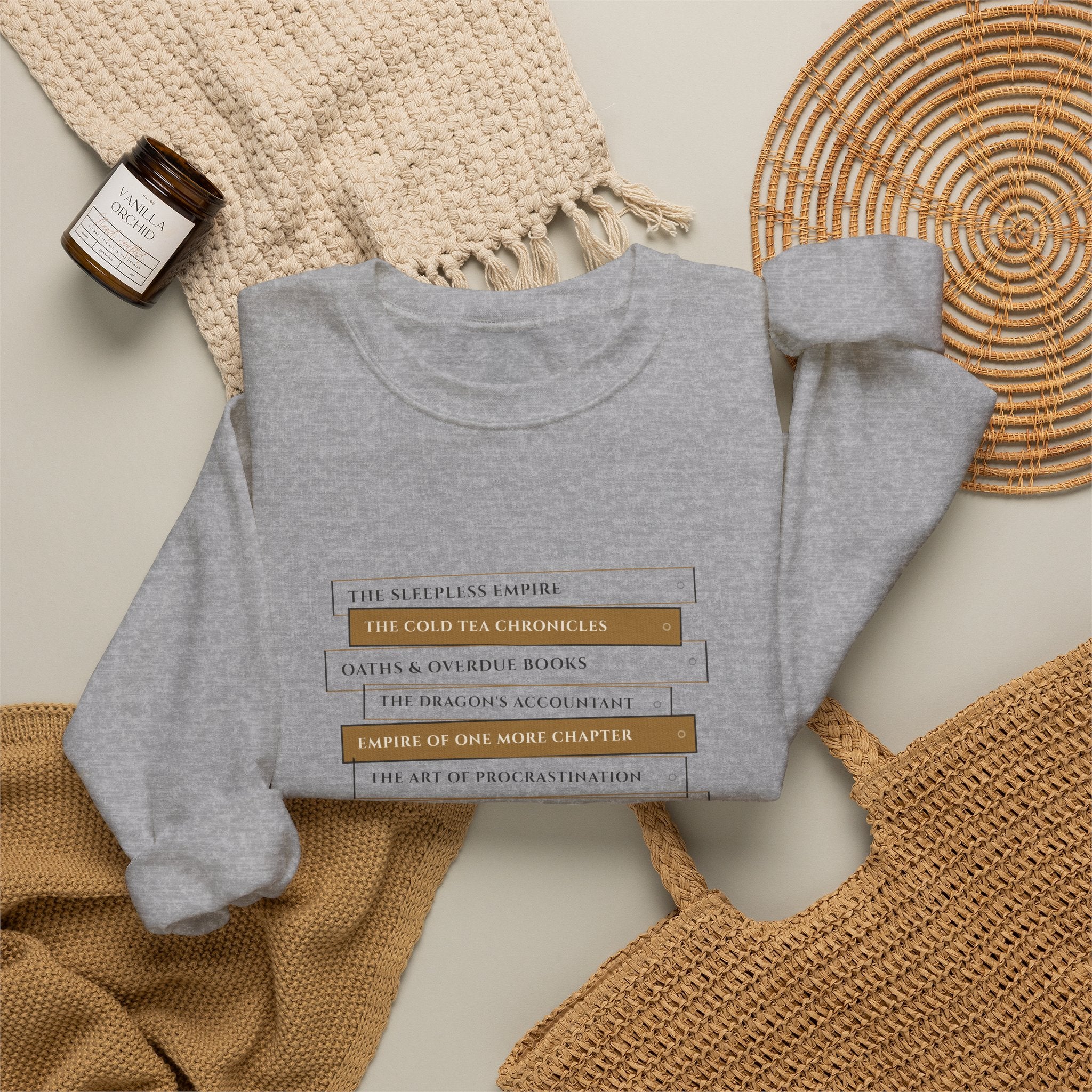 Fantasy Book Spine Stack Sweatshirt