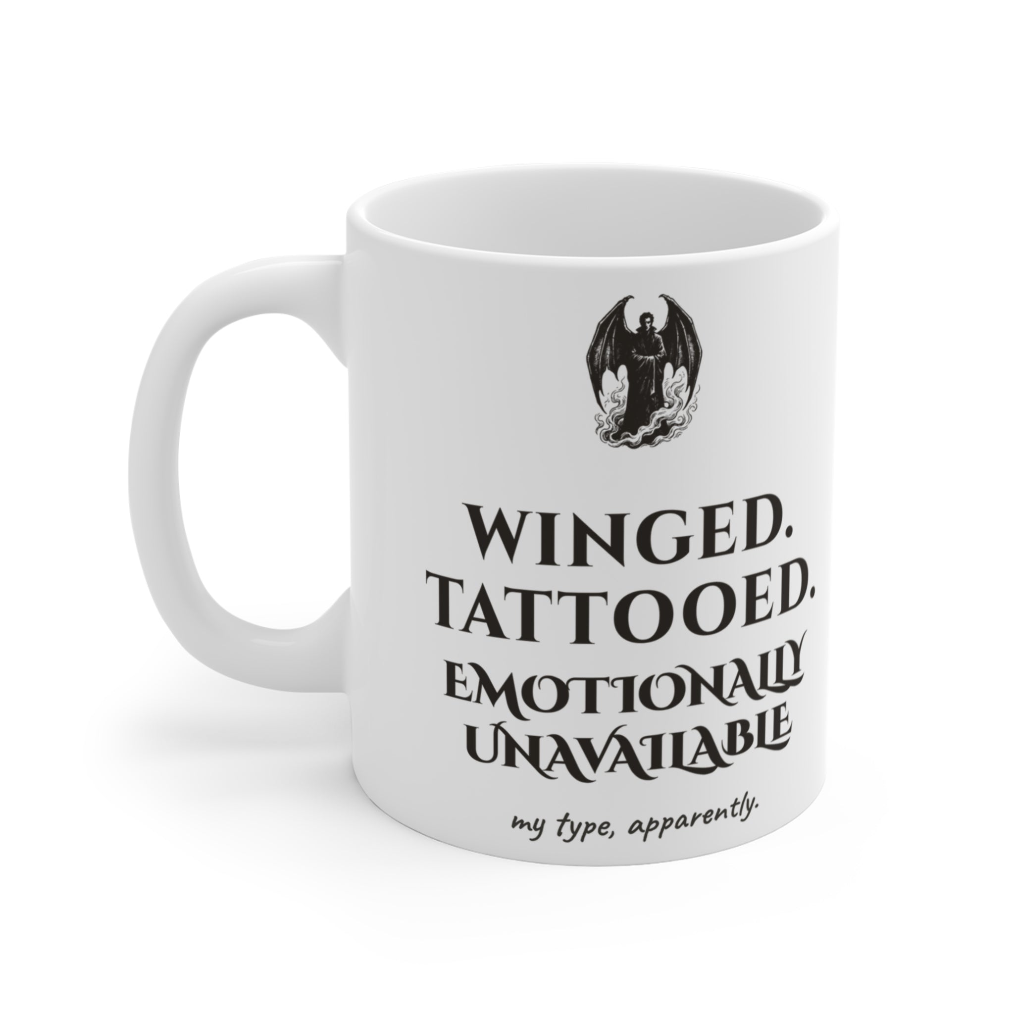 Winged Tattooed Emotionally Unavailable Mug