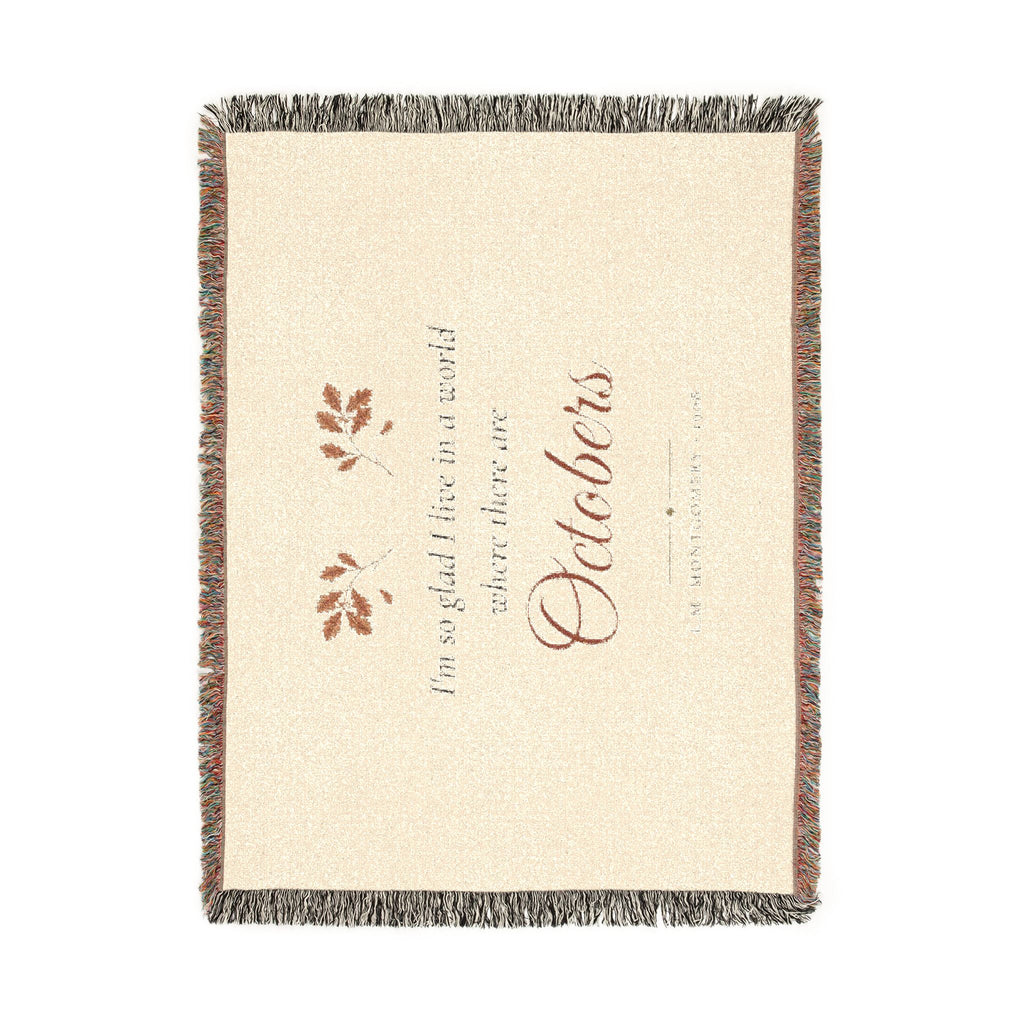 Anne of Green Gables World Where There Are Octobers Woven Blanket