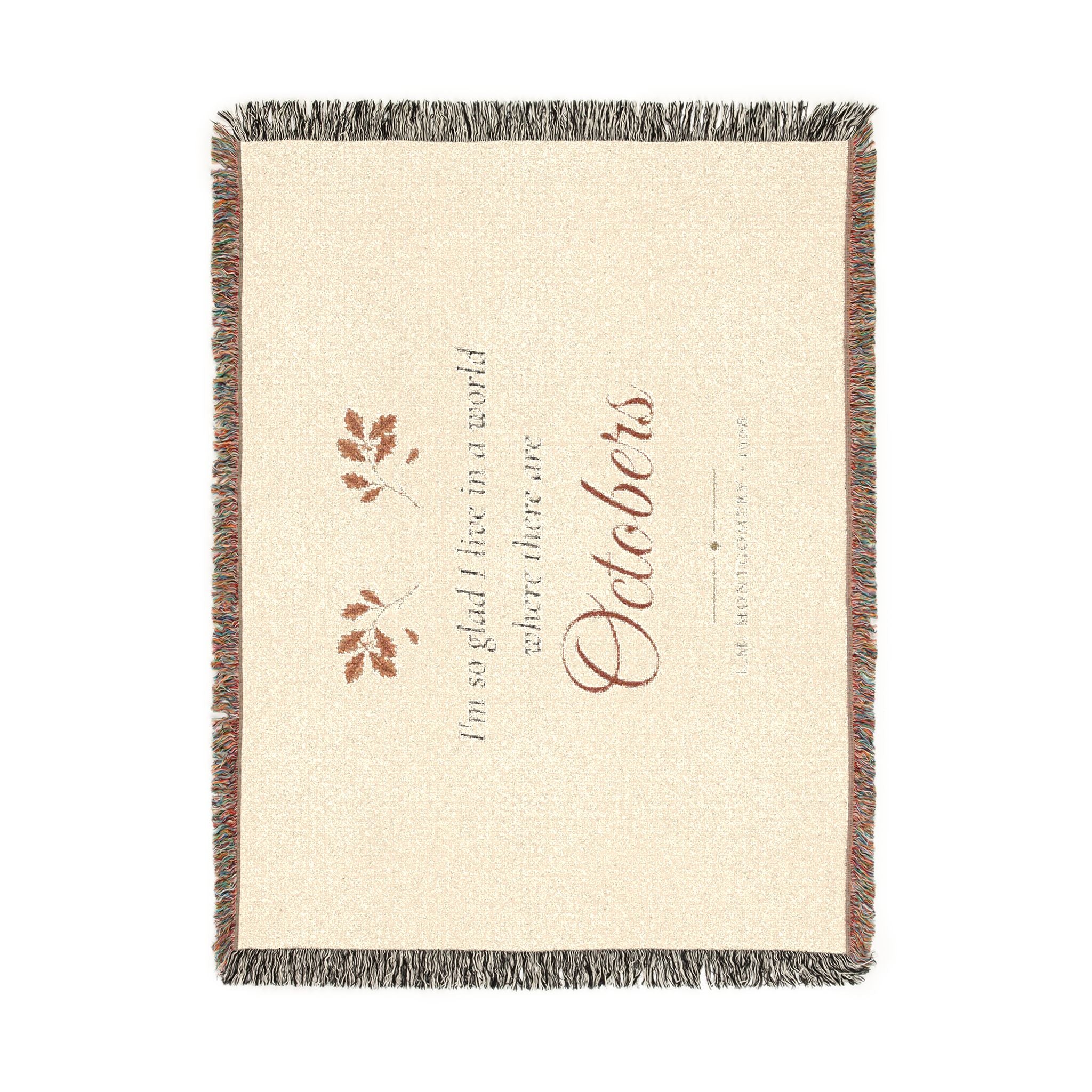 Anne of Green Gables World Where There Are Octobers Woven Blanket