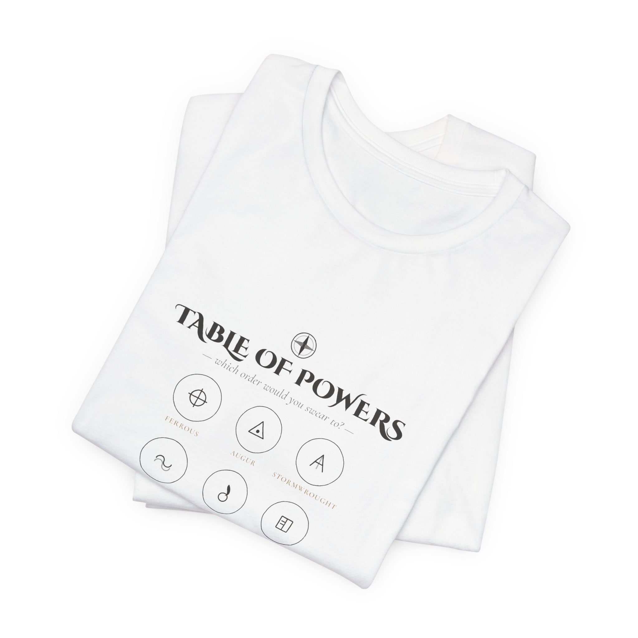 Table of Powers Which Order Are You Fantasy Sigils T-Shirt