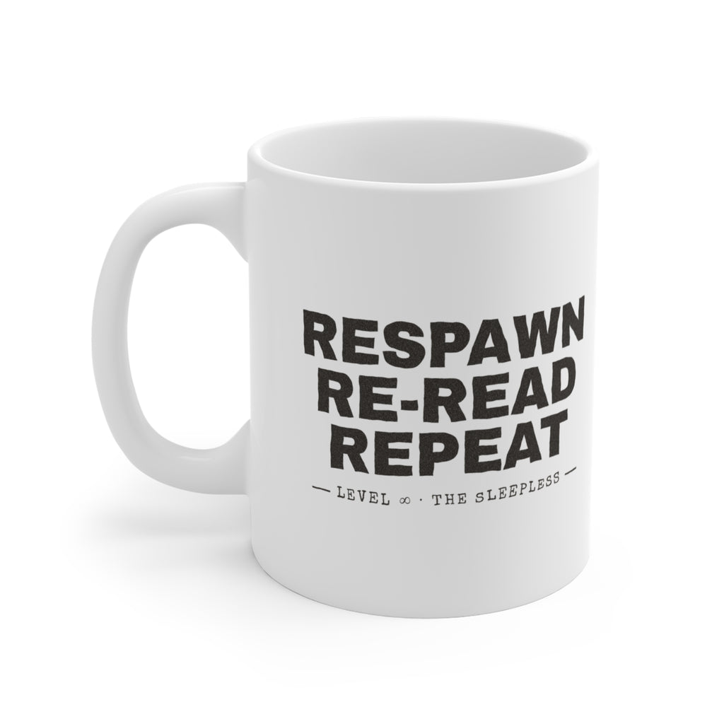 Respawn Re-Read Repeat Grunge LitRPG Mug