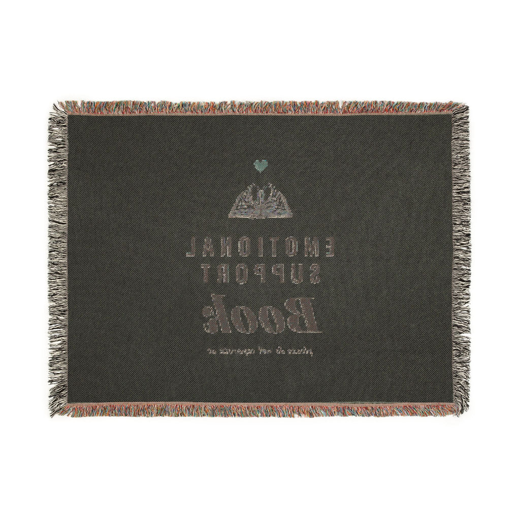 Emotional Support Book Woven Blanket