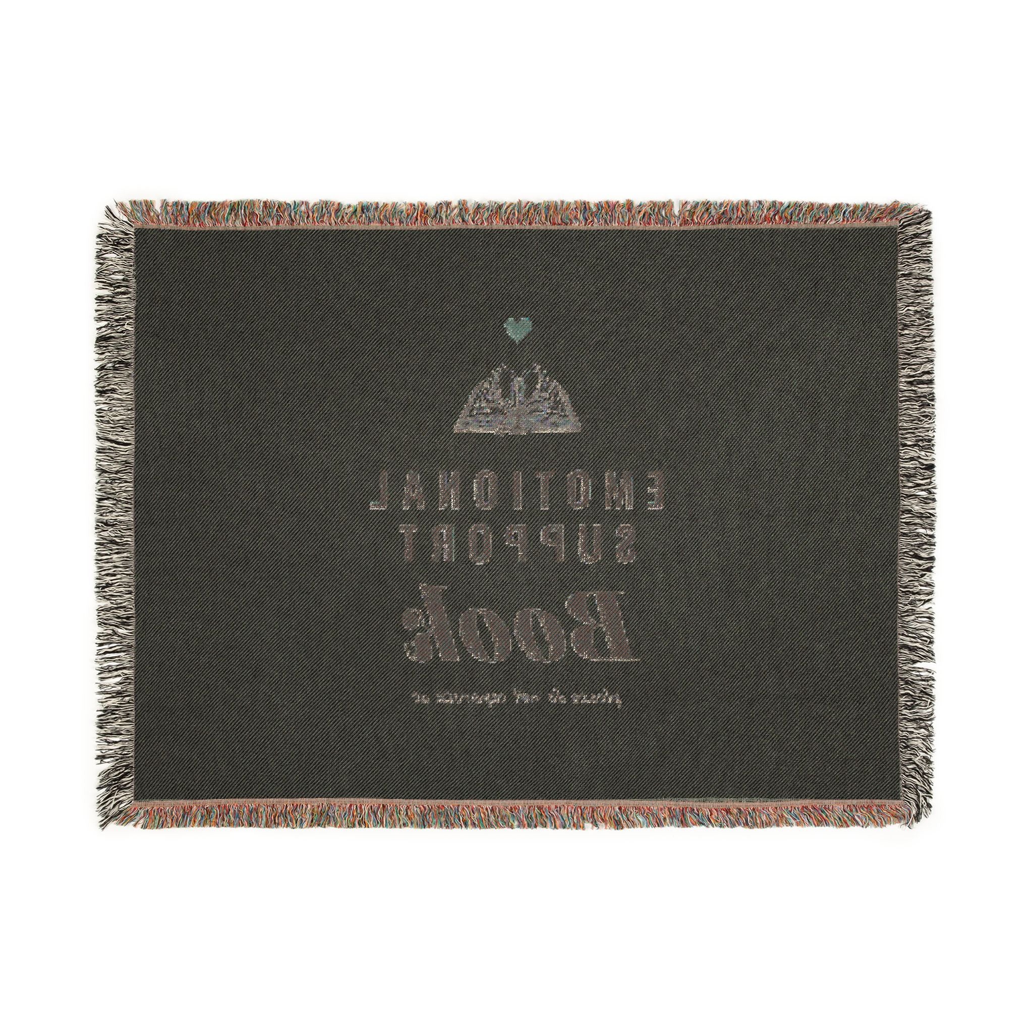 Emotional Support Book Woven Blanket