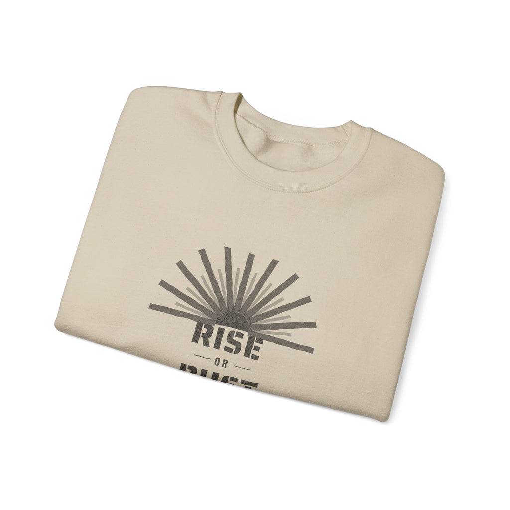 Rise or Rust Dystopian Sci-Fi Reader Sweatshirt