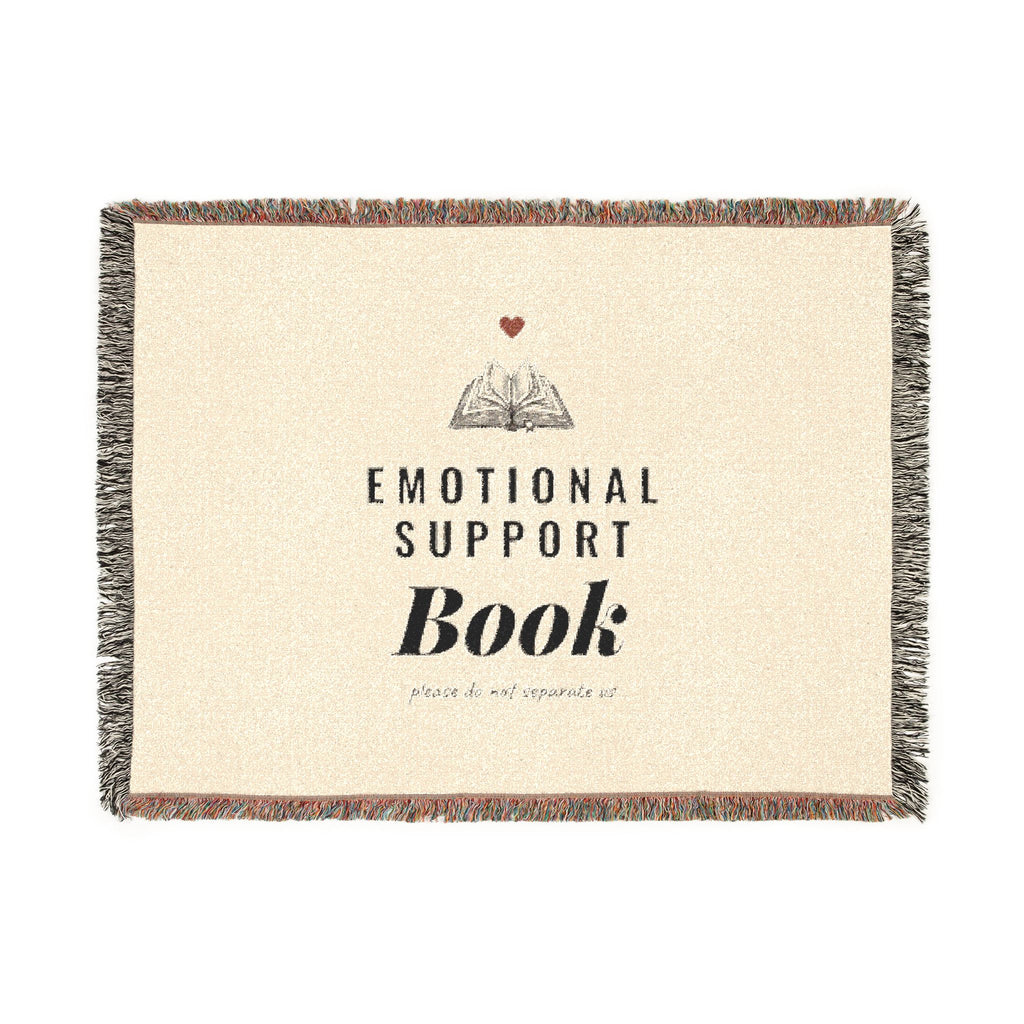 Emotional Support Book Woven Blanket