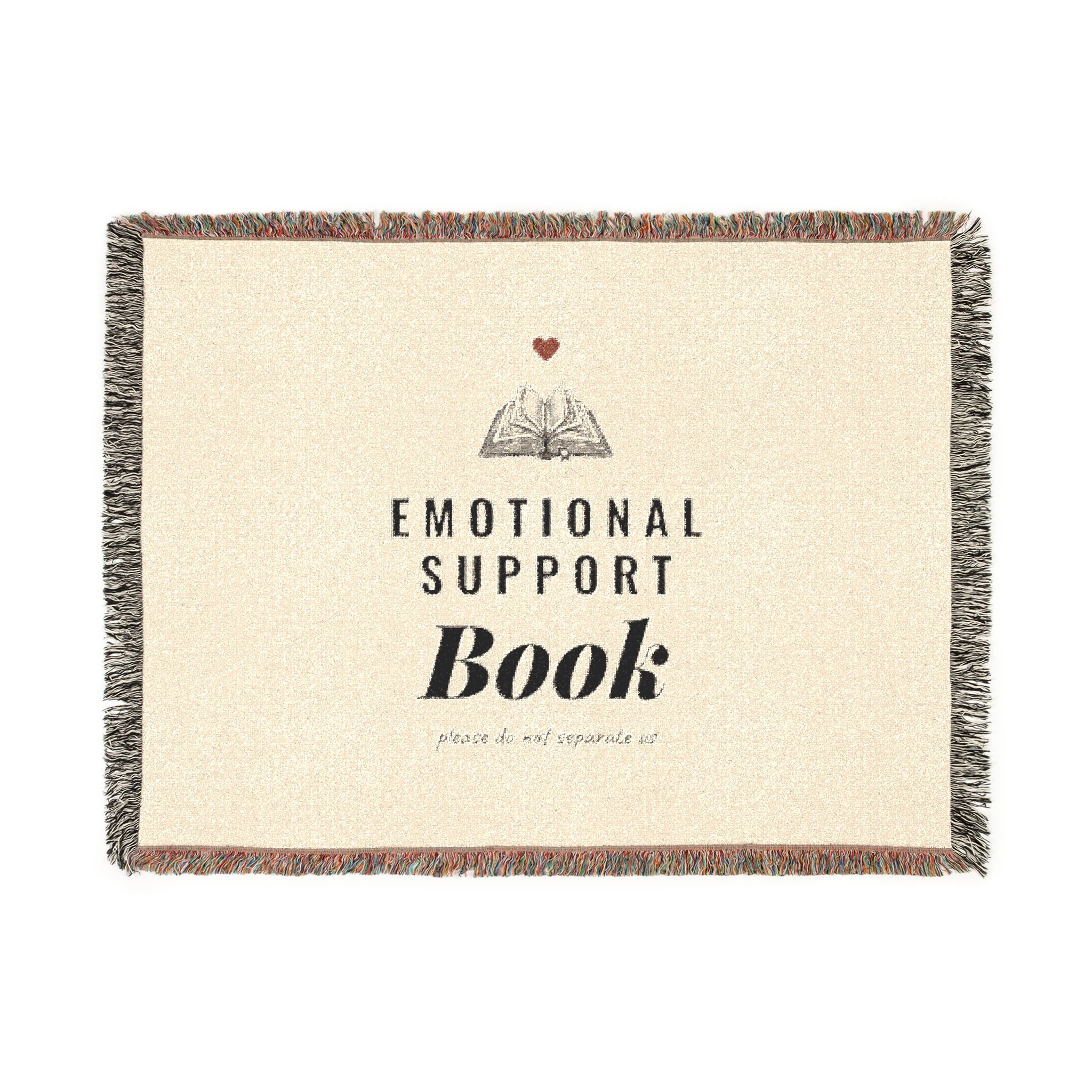 Emotional Support Book Woven Blanket