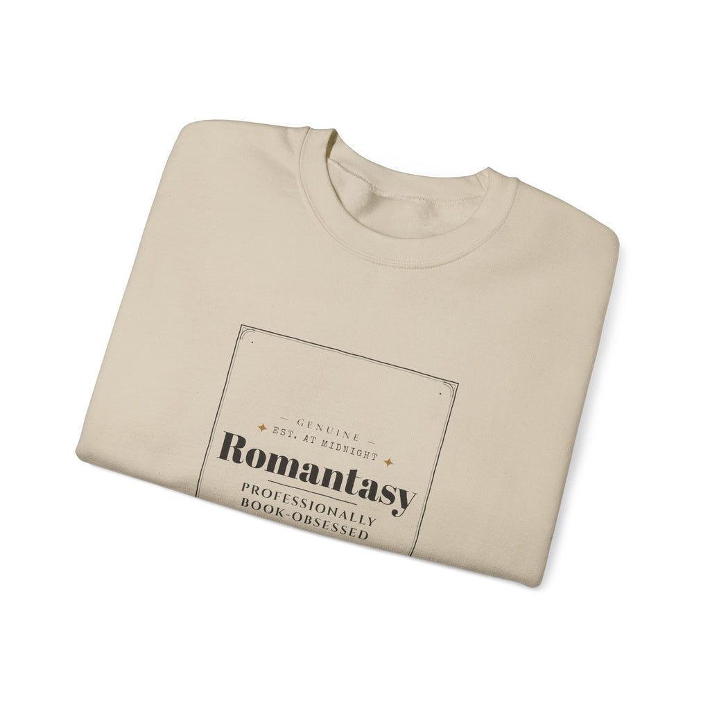 Romantasy Professionally Book-Obsessed Vintage Label Sweatshirt