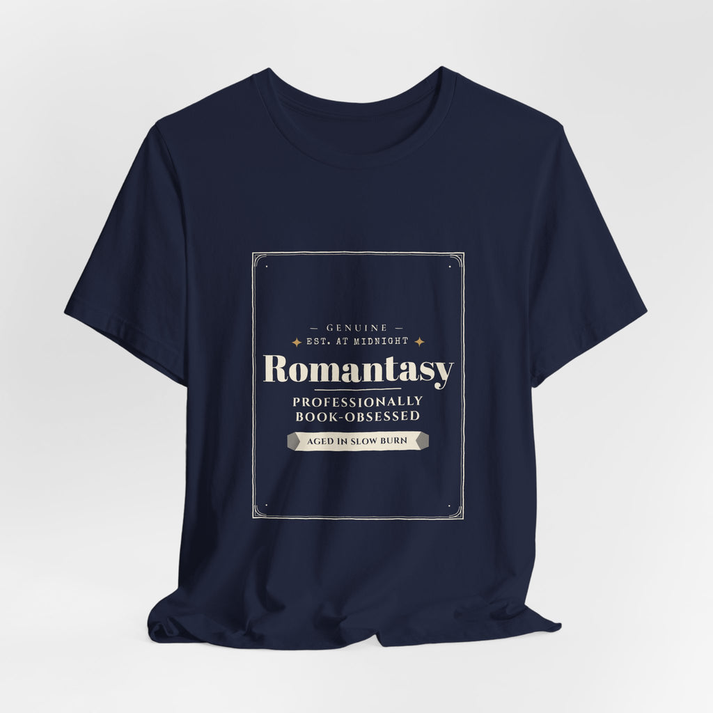 Romantasy Professionally Book-Obsessed Vintage Label T-Shirt