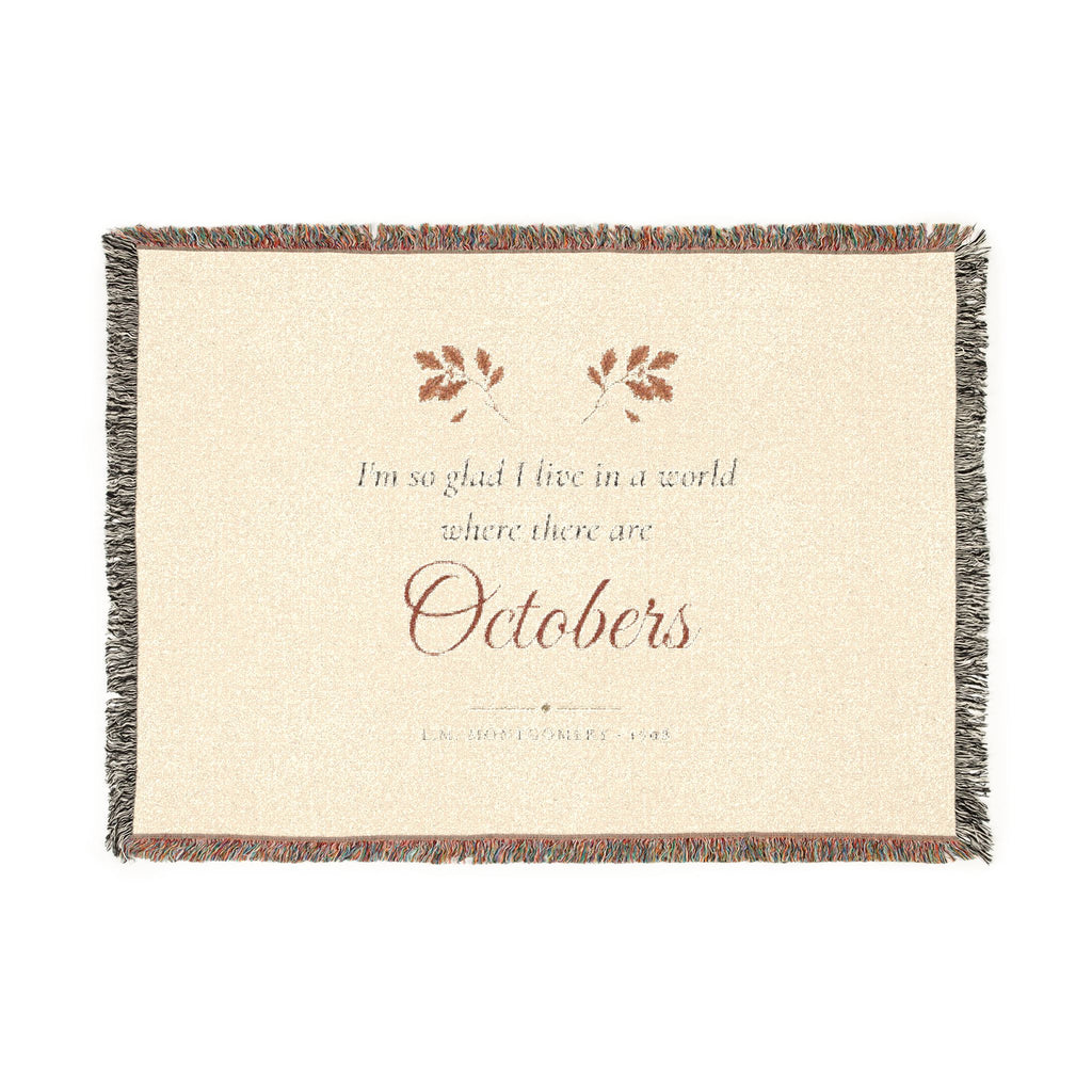 Anne of Green Gables World Where There Are Octobers Woven Blanket