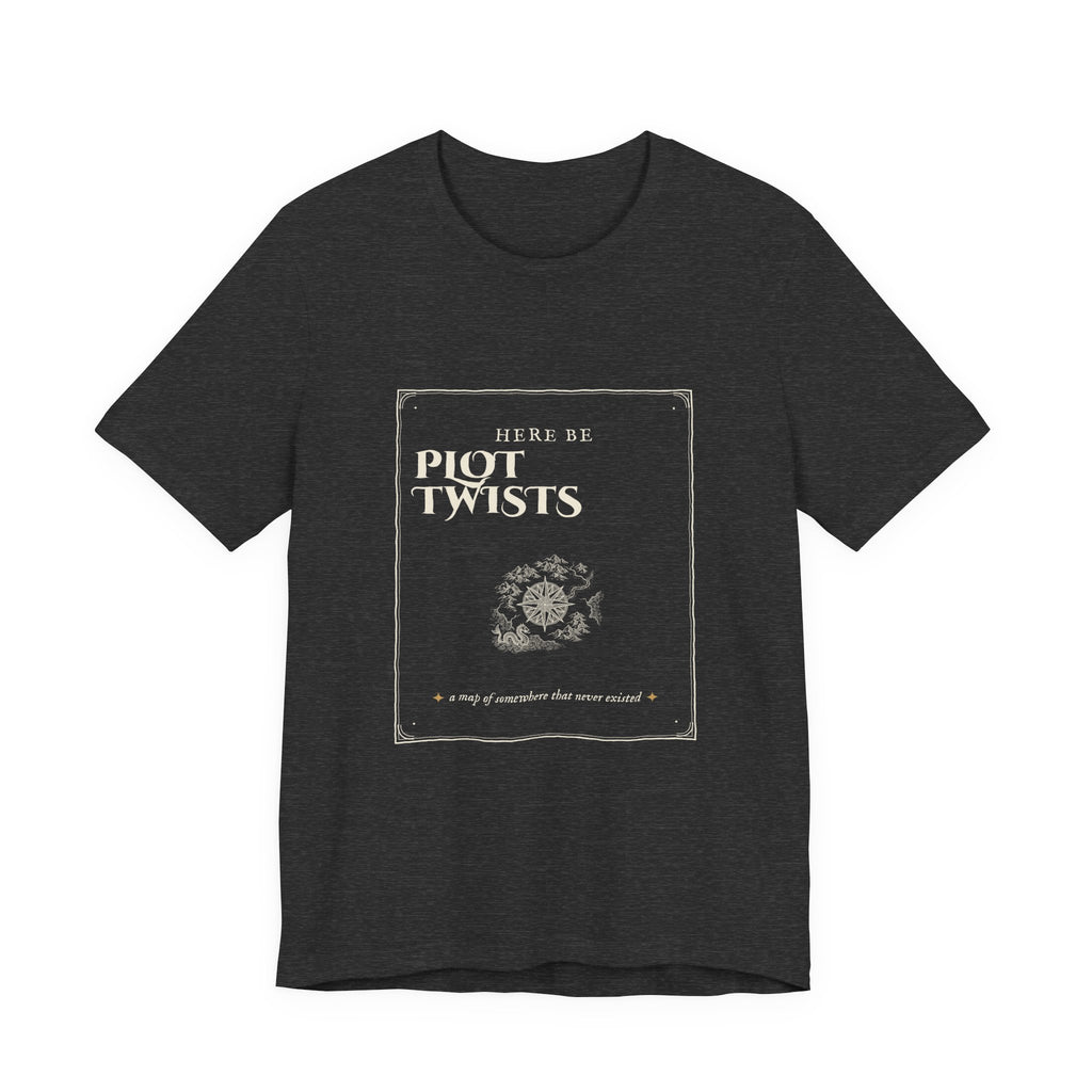 Here Be Plot Twists Fantasy Map T-Shirt