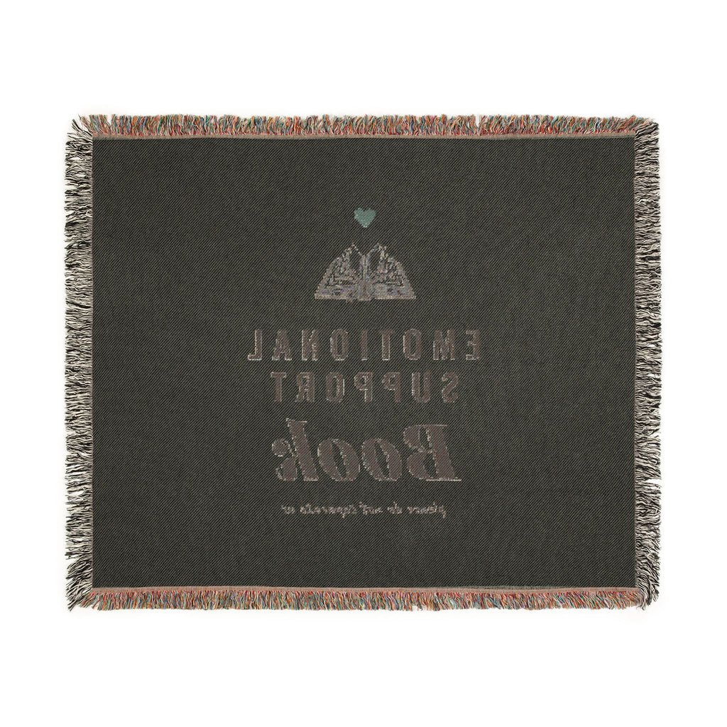 Emotional Support Book Woven Blanket