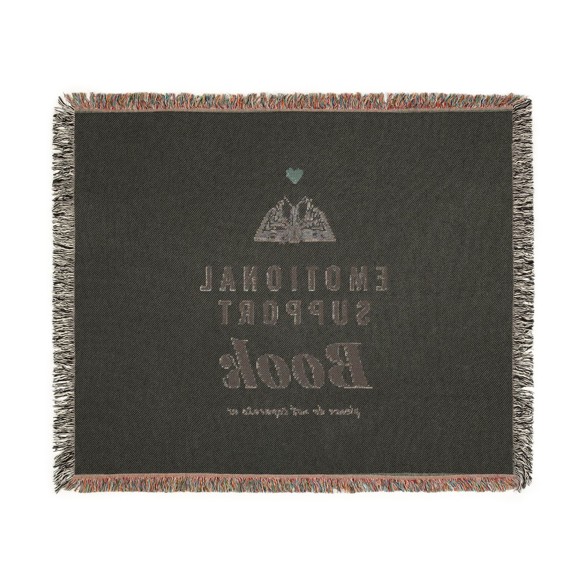 Emotional Support Book Woven Blanket