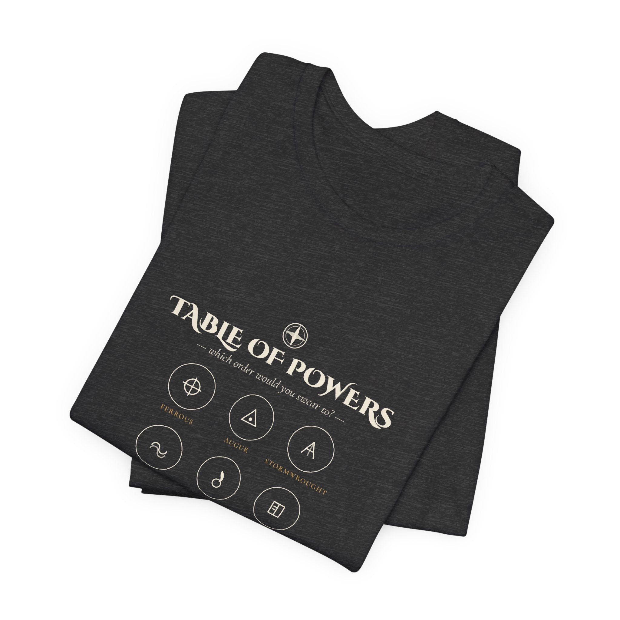 Table of Powers Which Order Are You Fantasy Sigils T-Shirt