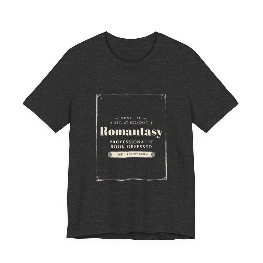 Romantasy Professionally Book-Obsessed Vintage Label T-Shirt
