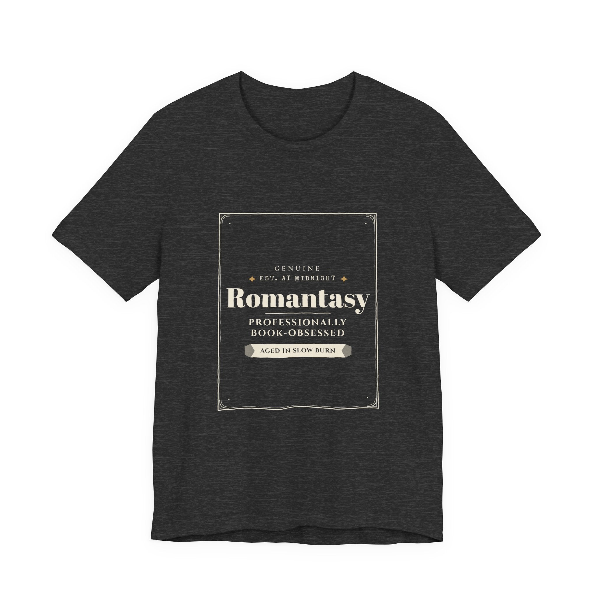 Romantasy Professionally Book-Obsessed Vintage Label T-Shirt
