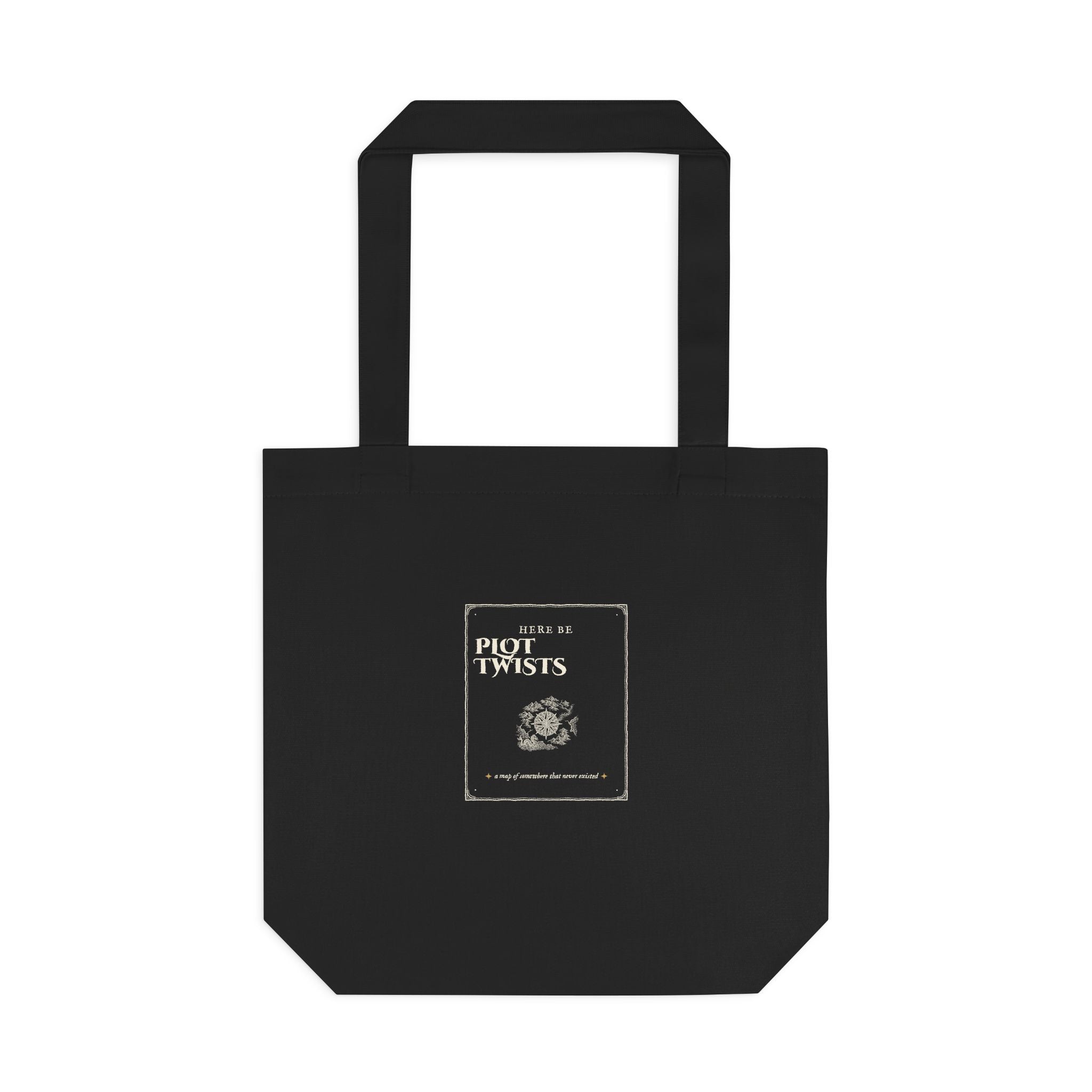 Here Be Plot Twists Fantasy Map Canvas Tote