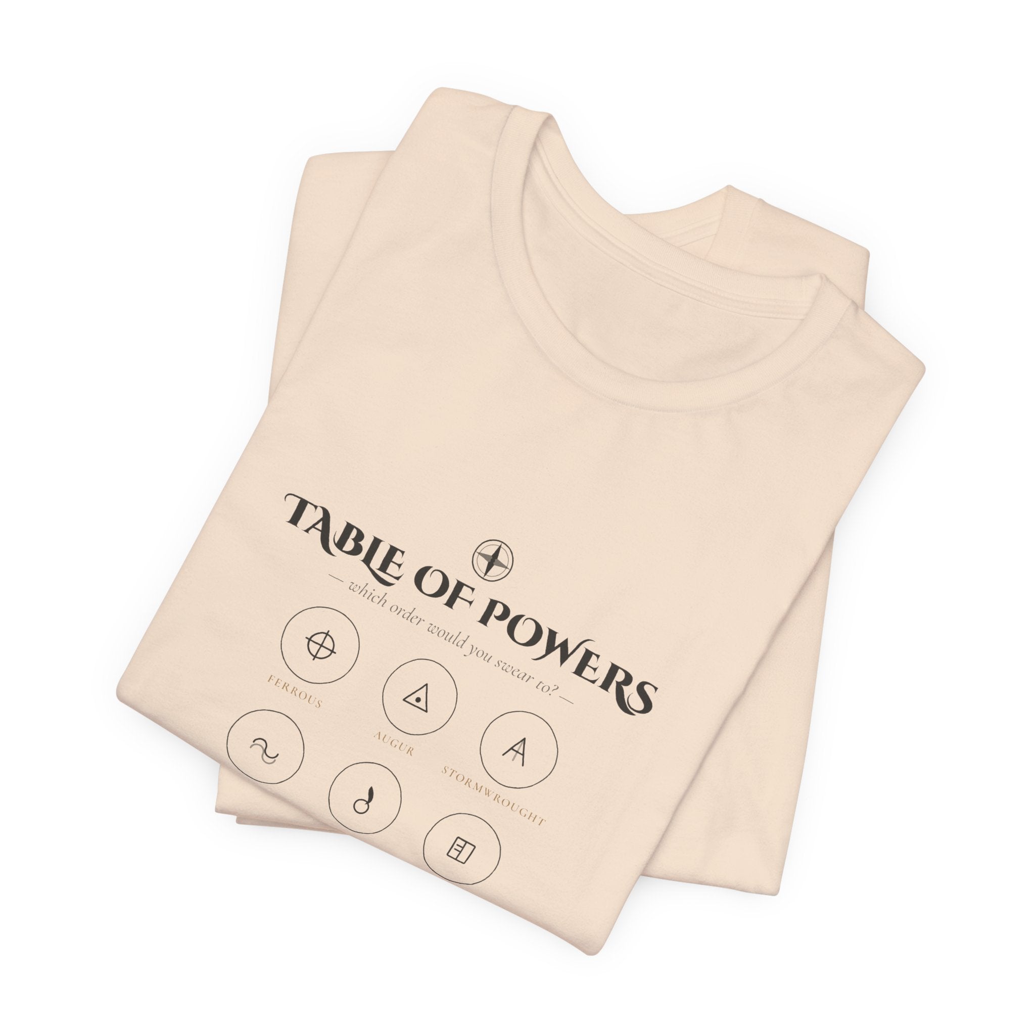 Table of Powers Which Order Are You Fantasy Sigils T-Shirt