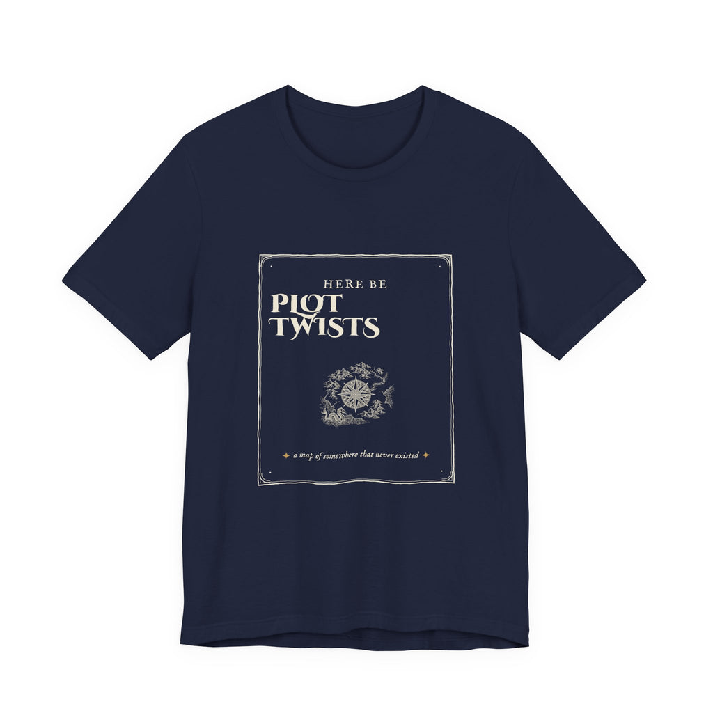 Here Be Plot Twists Fantasy Map T-Shirt