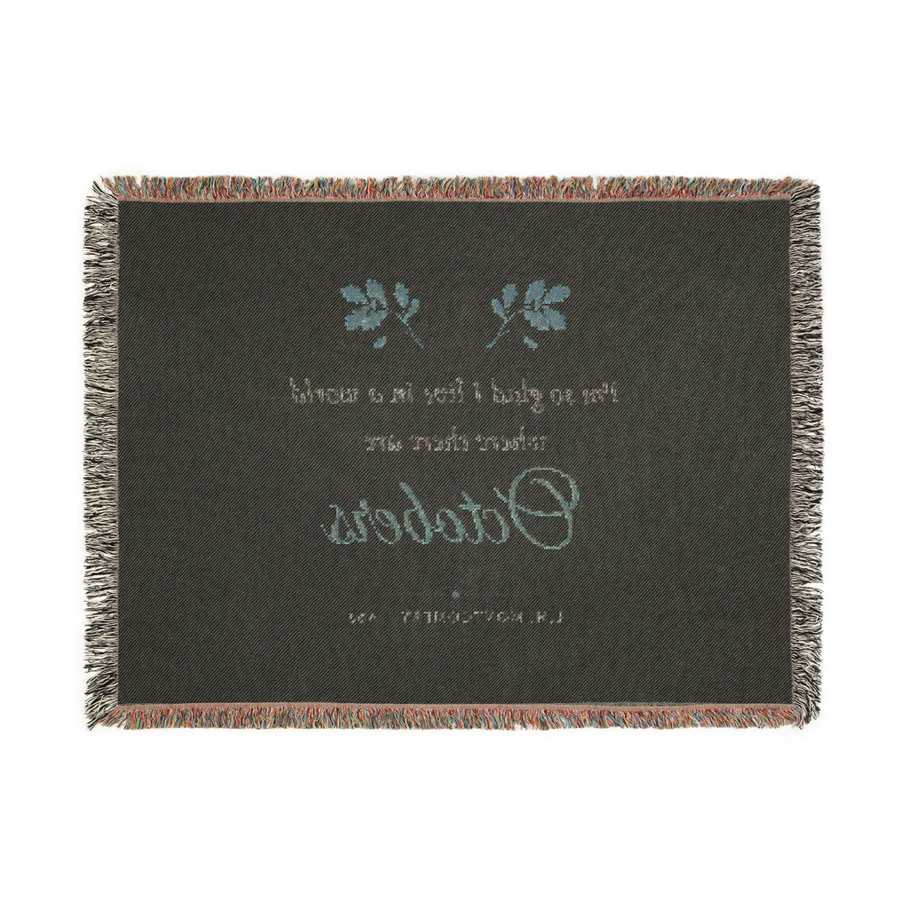 Anne of Green Gables World Where There Are Octobers Woven Blanket